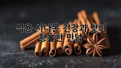 식용 시나몬: 건강과 맛의 황홀한 만남
